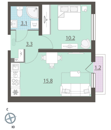 Однокомнатные квартиры